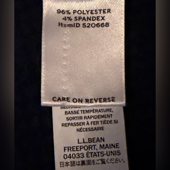 L.L. Bean Dark Blue Women”s Signature Brushed-Back Waffle Anorak - Picture 5 of 5